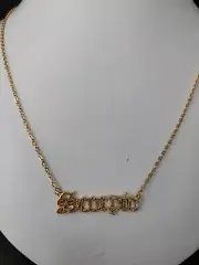 ZODIAC SIGN New Crystal Pendant Necklace " Scorpio " Gold Tone Chain