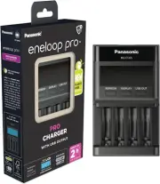 Panasonic Eneloop Pro Charger with USB Output for 1-4 AA/AAA NI-MH Batteries,...