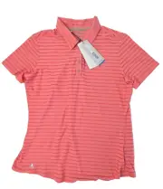 Adidas Climacool Polo Golf Shirt Women's Short Sleeves Orange Size L Brand New