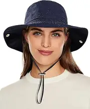 [SHINCHIC] Waterproof Bucket Rain Hat for Women Wide Brim Summer UPF50+ Cowboy Sun Hat Men Foldable Soft Floppy Beach Hat