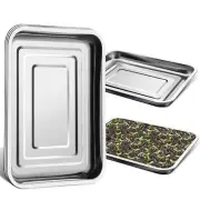 Stainless Steel Seed Starter Trays 5-Pack for Seedlings 13.56x17.5 inches