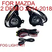 Fog Lights w/ Cover Wiring Kit For Mazda 2 Demio 5Door DJ DL Hatcback 2014-2018 (for: Mazda)
