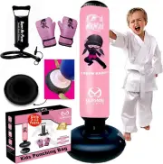2024 Upgraded 5-In-1 Kids Punching Bag Set – Inflatable Boxing Bag Toy with Inst