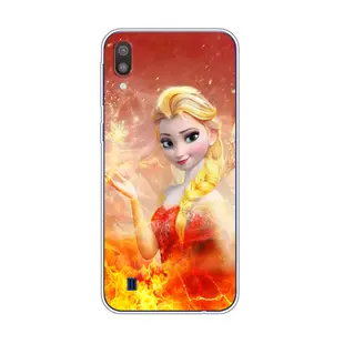 SAMSUNG 1x-frozen Elsa 適用於三星 Galaxy m10 手機殼 TPU 軟矽膠保護殼手機殼