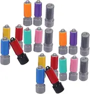 MINAOLULUS 20pcs Cartoon Round DIY Stamp Cases for Crafts Portable Plastic Seal Tool Chic Design for Unique Stamping Projects Multi Use Blank Seals
