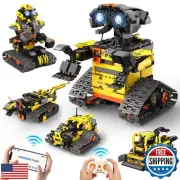 ADUSRIZ 5 in1 Stem Robot Building Kit for Kids Ages 8-13, 688 PCS Remote and