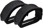 2Pcs Pedal Straps Cycling Kids Bike Foot Pedal Straps Toe Clips Straps Tape for Fixed Gear Bike Black