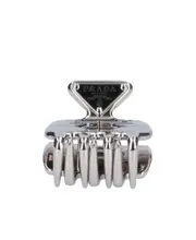 Prada Logo Detailed Claw Hair Clip One size Gray