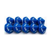 Koplow Dice d10 Decimal Dice - Blue w/White (Hundredths) (10) New