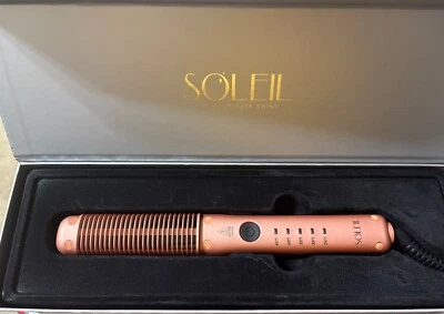 SOLEIL STYLING COMB "ROSE GOLD"HEAT BRUSH FOR STYLING LOCKS IONIC TECHNOLOGY NEW