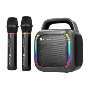 Karaoke Machine with 2 Wireless Microphones, Portable 5.0 Bluetooth Speaker