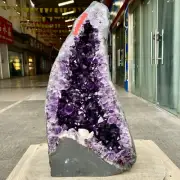 35.2LB Large Natural Amethyst Geode Cathedral Crystal Cluster Specimen Healing
