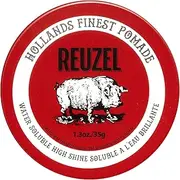 Reuzel Red Pomade Medium Hold High Shine Pomade For Men, Water Soluble Pomade For A Flexible High Shine Look 1.3oz/35g