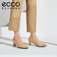 在飛比找Yahoo!奇摩拍賣優惠-現貨 高跟鞋ECCO愛步單鞋新款高跟鞋簡約尖頭通勤女鞋 型塑