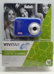 Vivitar ViviCam X054 blue 10 Mega pixels AAA flash digital camera 1.5" screen