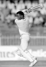 Brian Lara batting for the West Indies in Sharjah circa 1993 Old Cricket Photo