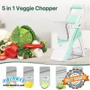Safe Multifunctional Mandoline Slicer 5 in 1 Vegetable Chopper, Food Chopper