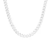 Silver 70cm Dia-cut & Bevelled Curb Chain
