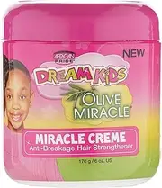 African Pride Dream Kids Olive Miracle Creme Anti-Breakage Hair Strengthener - Helps Strengthen, Condition & Protect Hair, Contains Olive Oil, 6 Oz