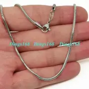 Solid 925 Sterling Silver Nickel/Lead-Free 32" 1.6 mm Round Snake Chain Necklace