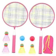 Badminton Racket for Children 1 Pair, Nylon Alloy Durable Badminton Pink