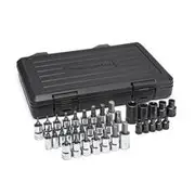 GearWrench 36 Piece 1/4”, 3/8” & 1/2” Drive Standard Hex, E-Torx® & Torx® Bit Metric & Imperial Socket Set - 80726