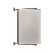 Brixwell Rectangular Double-Hinged Mirror 14" x 22" Pivot-N-Vue Brushed Nickel