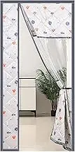 Door Curtain, Side Opening Magnetic Thermal Insulated Door Curtain with Visible Window, Three Layer Construction, Temporary Doorway Cover Curtains(130 * 200cm/51 * 79in)