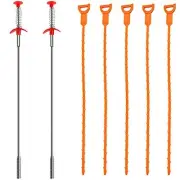 SENHAI 7 Pack Drain Snake, 20 inch Hair Drain Clog Remover Drain Relief Auger
