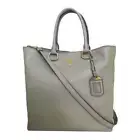 Prada Gray Vitello Phenix Shopping Tote Bag Crossbody Strap NEW