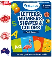 Skillmatics Thick Flash Cards for Toddlers - Letters, Numbers, Shapes & Colors,