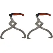 Log Tongs Heavy Duty with TPR Grip for Firewood BBQ and Campfire Use