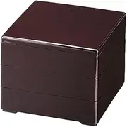 J-Kitchens Excursion Bento Box, Made in Japan, 3-Tier, 7.0 Size, Aya, Shinzumi, 8.3 x 8.3 x 6.5 inches (21.0 x 21.0 x 16.5 cm)