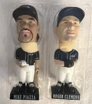 ROGER CLEMENS MIKE PIAZZA BOBBLEHEAD SET 2002 MLB BASEBALL HOF IN BOXES