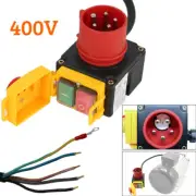 5 Pin 400V 3P+N+E Plug Industrial Emergency Stop Safety Pushbutton Switch