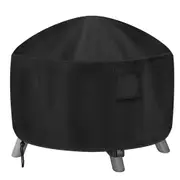 Heavy 600d Waterproof Patio Fire Pit Cover Bbq Grill Cover Outdoor Garden Yard Round Bbq Table Covers
