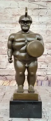 Bronze Statue Home Holiday Marble Modern Metal Abstract Soldier Botero