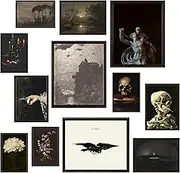 97 Decor Dark Academia Room Decor - Dark Academia Aesthetic Posters, Light Academia Art Prints, Dark Moody Gallery Wall Pictures, Vintage Victorian Paintings for Home Dorm Bedroom Decor (UNFRAMED)