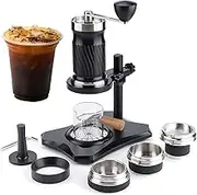 Hand Crank Coffee Machine Set, Portable Espresso Machine with 100ML Capacity, 9-12Bar Coffee Extractor with Storage Bag, Detachable Body, for Camping, Travel, Outdoor
