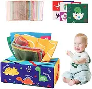 Babies Tissue Box Toy - Crinkle Paper Tissue Box Toys, Babies Toy, Stocking Stuffers, Educational Learning Activity for 6-36 Months