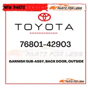 76801-42903 TOYOTA GENUINE Rav4 GARNISH SUB-ASSY, BACK DOOR, OUTSIDE NEW OEM