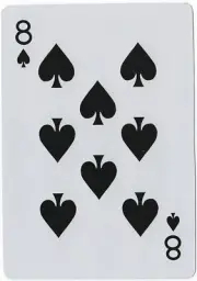 Jumbo Giant Playing Card 8 Eight of Spades Junk Smash Journal Scrapbook Crafts