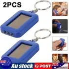 2Pcs Mini Keychain LED Flashlight Solar Power Light Torch Outdoor Lamp (Blue) Ne