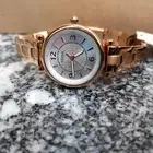 Fossil Ladies Carlie Three-Hand Rose Gold-Tone Stainless Steel Watch ES5202 New