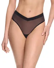 Hanky Panky Mesh High Cut Thong Panties