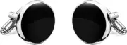 Elegant Cufflink, Jewelry Stainless Steel Classic Tuxedo Shirt Cuff Link-Black
