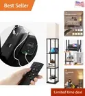 Shelf Floor lamp with 2 USB Ports and Power Outlet, Remote Control Floor lamp...