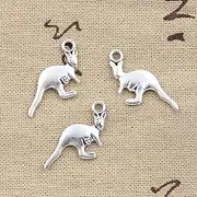 FZSWD 30pcs Charms Kangaroo 21X19mm Antique Silver Color Plated Pendants Making DIY Handmade Tibetan Silver Color Jewelry