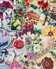 Junk Journal Supplies 50 Piece Lot Ephemera Pack