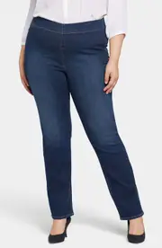 NYDJ Pull-On Straight Leg Jeans in Wonderland at Nordstrom, Size 4X
